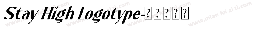 Stay High Logotype字体转换